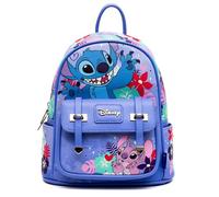 Wondapop Stitch and Angel 11" Vegan Leather Mini Backpack, Lavender, One Size, Modern