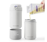 WONDBORN Portable Bottle Warmer for Travel, Instant Heating, Dishwasher Safe, 30W Precise Temperature Control, Long Lasting Battery Fast Charging, Capacity