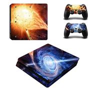 Wondder PS4 Slim Skin Sticker, Protective Vinyl Decal for PS4 Slim Console + 2 Controller Skins + 2 x Silicone Thumb Grips (Colour 11)
