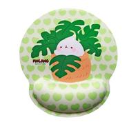 WONDEE Molang [Opportunità] Ergonomic Mouse Mat with Rabbit Design - Green Kawaii Mouse Mat - Wrist Rest Gel and Non-Slip Mouse Pad - Girls and Women