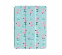WONDEE Mr Wonderful Apple iPad 10.2 Inch Case with Magnet Compatible with Smartkeyboard Flamingo Brand, Blue