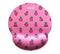 WONDEE Mr Wonderful Gel Mouse Mat with Wrist Rest, Beetroot Design, Ergonomic Mouse Mat with Hand Rest, the Power of Joy, Gifts for Girls and Women