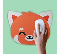 WONDEE Mr Wonderful Red Panda Mouse Mat, A Mousepad That Spreads Joy Made of Extra Fine Fibre, Round and Non-Slip for Girls and Women - Original Gifts for Children and Women