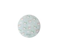 WONDEE Mr Wonderful Round Mouse Mat with Mini Unicronium Design on Sky Blue Background