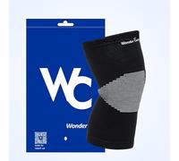 Wonder Care 1 Pc Black Bamboo Knee Sleeves for Men/Women, Support for Running, Gym, Badminton, Sports, Compression | Perfect Knee Brace for Pain and Enhanced Comfort - 1 Pc(M)