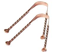 Wonder Care - Ayurveda Copper Tongue Cleaner Couple Pack Tongue Cleaner Zigzag Shaped Tongue Scraper Pure Copper Tongue Scraper (Twister 2Pack)