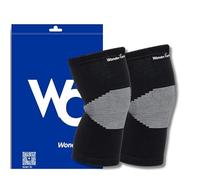 Wonder Care Black Bamboo Knee Sleeves for Men/Women, Support for Running, Gym, Badminton, Sports, Compression | Perfect Knee Brace for Pain and Enhanced Comfort - 1 Pair(XL)