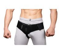 Wonder Care - Black Inguinal Hernia Support Truss for Single Inguinal or Sports Hernia with one Removable Compression Pads & Adjustable Groin Straps Surgery & Injury Recover (Left)