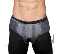 Wonder Care - Grey Inguinal Hernia Support Truss for Single Inguinal or Sports Hernia with one Removable Compression Pads & Adjustable Groin Straps- Large
