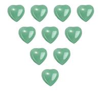 Wonder Care_Healing Crystal Pocket Heart Natural Green Aventurine Love Puff Heart Carved Shape Palm Worry Stone Reiki Chakra Balancing Gift for Christmas,New Year,Valentine’s (15-20mm)-Pack of 10