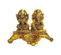 Wonder Care Lakshmi ganesh decorations for home Metal laxmi ganesh statue for Diwali Decorations for home & office laxmi ganesh puja Decoration | Ganesh Idol for Car | Home Decor return diwali gifts