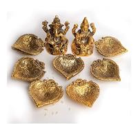 Wonder Care Lakshmi ganesh decorations for home Metal laxmi ganesh statue for Diwali Decorations for home & office laxmi ganesh puja Decoration | Ganesh Idol for Car | Home Decor return diwali gifts