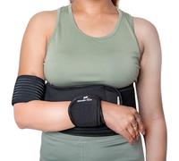 Wonder Care-Left Right Shoulder Immobilizer Arm Sling Elastic Brace for Clavicle Collar Bone Dislocation Subluxation Shoulder stabilizer Compression Brace After Rotator Cuff Surgery-Black- Size1