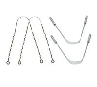Wonder Care Pack of 4 - SAE 304 Stainless Steel Rustproof Tongue Cleaner Tongue Scraper - 2 Pcs Zig-Zag Shaped and 2 Pcs Pipe Handle Design