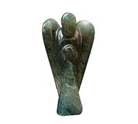Wonder Care Pocket Guardian Angel Green Aventurine Crystal Natural Gemstone Reiki Healing Energy Carved Statue Figurines (1.5"-2.0") (pack of 2)