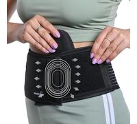 Wonder Care Polyester Umbilical Black Hernia Belt Pain Relief Support Brace With 1 Removable Compression Pad For Men & Women (4Xl)