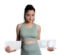 Wonder Care Polyester Umbilical White Hernia Belt Support Brace With 1 Removable Compression Pad For Men & Women