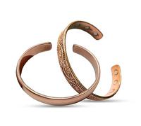 Wonder Care Pure Copper Bracelet For Women and Men Adjustable Copper Bracelet For Men Magnetic Copper Kada with 6 Magnets
