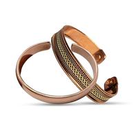 Wonder Care Pure Copper Bracelet For Women and Men Adjustable Copper Bracelet For Men Magnetic Copper Kada Pack of 2