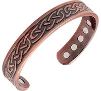 Wonder Care Pure Copper Bracelet For Women and Men Adjustable Copper Bracelet For Men Magnetic Copper Kada with Engraved 10 Magnets