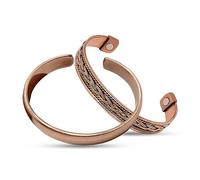 Wonder Care Pure Copper Bracelet for Women and Men Adjustable Copper Bracelet for Men Magnetic Copper Kada Pack of 2