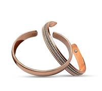 Wonder Care Pure Copper Bracelet For Women and Men Adjustable Copper Bracelet For Men Magnetic Copper Kada Pack of 2