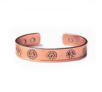 Wonder Care Pure Copper Bracelet For Women and Men Adjustable Copper Bracelet For Men Magnetic Copper Kada with 7 Chakra and 6 Magnets