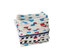 Wonder Care - Reusable Baby Wipes- 100% Cotton Flannel Cloth- 2 Layers -Ultra Soft - Assorted Color Prints with Free Box- 5" X 7" Inches (15 Count)