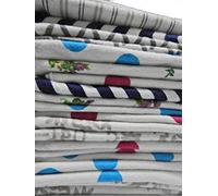 Wonder Care - Reusable Baby Wipes- 100% Cotton Flannel Cloth- 2 Layers -Ultra Soft - Assorted Color Prints with Free Box- 5" X 7" Inches (25 Count)