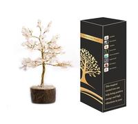 Wonder Care Rose Quartz Crystal Tree for Home Decorations Crystals and Healing Stones Witchy Room Crystal Decor Tree Crystal Gifts Gem Tree Christmas Tree Stands for Real Tree…