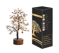 Wonder Care WC Multi Crystal Tree for Positive Energy Home Decorations and Healing Crystal Tree with M-Seal & Golden Wire | Money Tree | Crystal Decor | Multi Crystal | Feng Shui Decor (300 Beads)