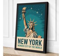 Wonder City of the World Canvas Wall Art Print 30x20 Inch (76 x 51 cm)