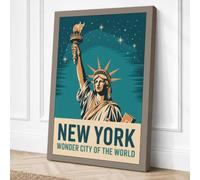 Wonder City of the World Canvas Wall Art Print 36x24 Inch (91 x 61 cm)