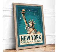 Wonder City of the World Vintage Framed Wall Art Print A2 (59.4×42cm)