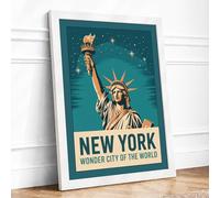 Wonder City of the World Vintage Framed Wall Art Print A4 (29.7×21cm)