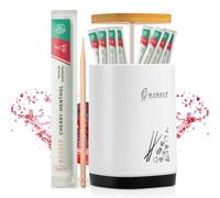 Wonder Flavoured Toothpicks - 100 Individually Wrapped + Bamboo Dispenser - Cherry-Menthol - Fresh Breath & Convenient Oral Care