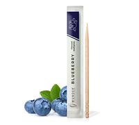 Wonder Flavoured Toothpicks - Single Pack 100 Individually Wrapped - Blueberry - Plastic-Free, Sugar-Free, Vegan - Fresh Breath & Oral Hygiene On-The-Go