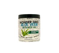 Wonder Gro Aloe Vera Activator Gel, 20 fl oz - Non-Flaking, Alcohol-Free - Defines Curls & Waves