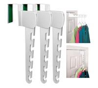 Wonder Hanger Over-The-Door Plastic Hanger, White - Over The Door Hanger Set of Three