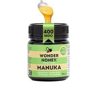Wonder Honey Raw Manuka Honey New Zealand MGO400 (13+) Tested for 26 Markers, Traceable, Natural Soothing for Sore Throat, Cough - Aids Digestion - Triple Sealed for safety in a Protective Box (250g)