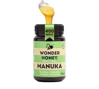 Wonder Honey Raw Manuka Honey New Zealand MGO400 (13+) Tested for 26 Markers, Traceable, Natural Soothing for Sore Throat, Cough - Aids Digestion - Triple Sealed for safety in a Protective Box (500g)