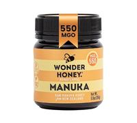 Wonder Honey Raw Manuka Honey New Zealand MGO550 (15+) Tested for 26 Markers, Traceable, Natural Soothing for Sore Throat, Cough - Aids Digestion - Triple Sealed for safety in a Protective Box (250g)