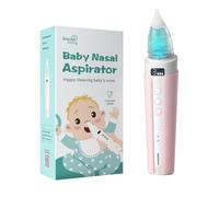 Wonder Living Electric Nasal Aspirator for Baby, Nose Sucker for Baby with IPX6 Waterproof, Self-Cleaning, Adjustable Nose Suction for Toddlers, Built-in Music & Light Soothing, Pink