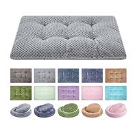 WONDER MIRACLE Fuzzy Deluxe Pet Beds, Super Plush Dog or Cat Beds Ideal for Dog Crates, Machine Wash & Dryer Friendly (15" x 23", S-Grey)