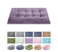 WONDER MIRACLE Fuzzy Deluxe Pet Beds, Super Plush Dog or Cat Beds Ideal for Dog Crates, Machine Wash & Dryer Friendly (23" x 35", L-Grape Purple)