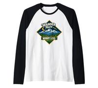Wonder More Worry Less Mountain Adventure Nature Hiking Raglan Baseball Tee