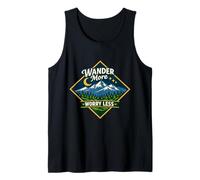 Wonder More Worry Less Mountain Adventure Nature Hiking Tank Top
