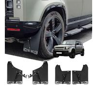 WONDER POINT 4pc Heavy-Duty Mud Guards, Suitable for 20224-2025 Land R Defener 90 110 130 Mudflaps TPE Vehicle Wheel Splash Guards, Matte Black