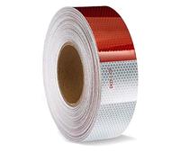 WONDER POINT DOT-C2 Reflective Tape, 2" X164ft Waterproof Reflector Tapes Safety Reminder, Sticker Strips for Vehicles Cars Trailers Trucks Motorcycle Camper(Red and White)