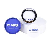 Wonder Project The One Stone” Bracelet - Tiger-Eye, Hematite & Matte Black Agate Beads, Sweat/Water/Heat Proof, Hypoallergenic, Minimalist Jewelry Inspired by House of David